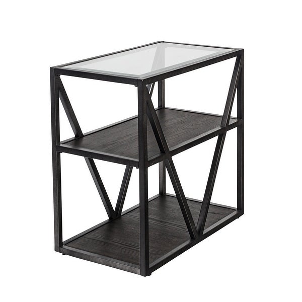 Arista Cobblestone Brown with Grey Dusty Wax Hang-up Chair Side Table