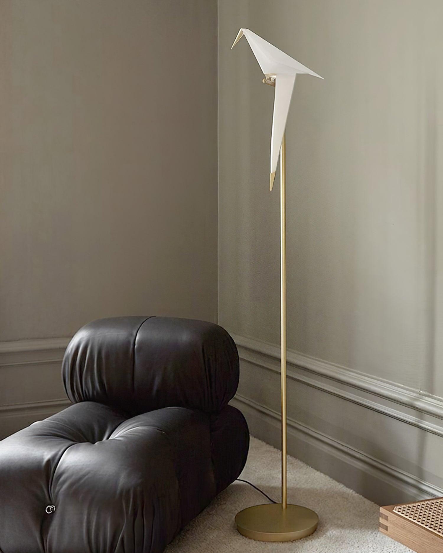 Paper Crane Bird Floor Lamp