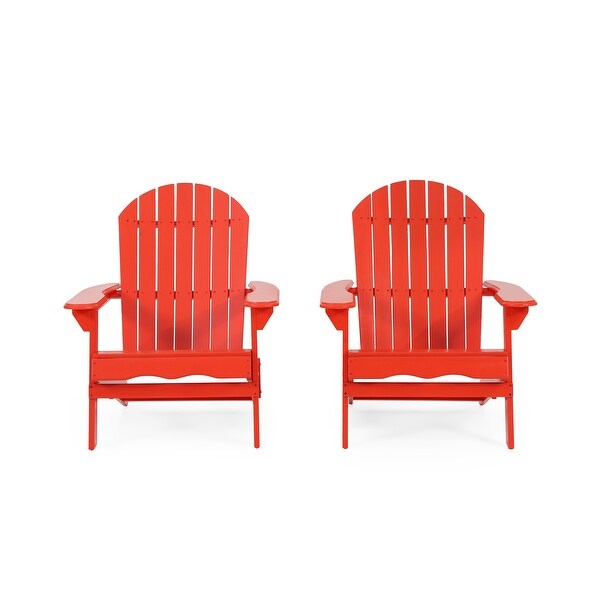 Hanlee Outdoor Rustic Acacia Wood Folding Adirondack Chair (Set of 2) by Christopher Knight Home