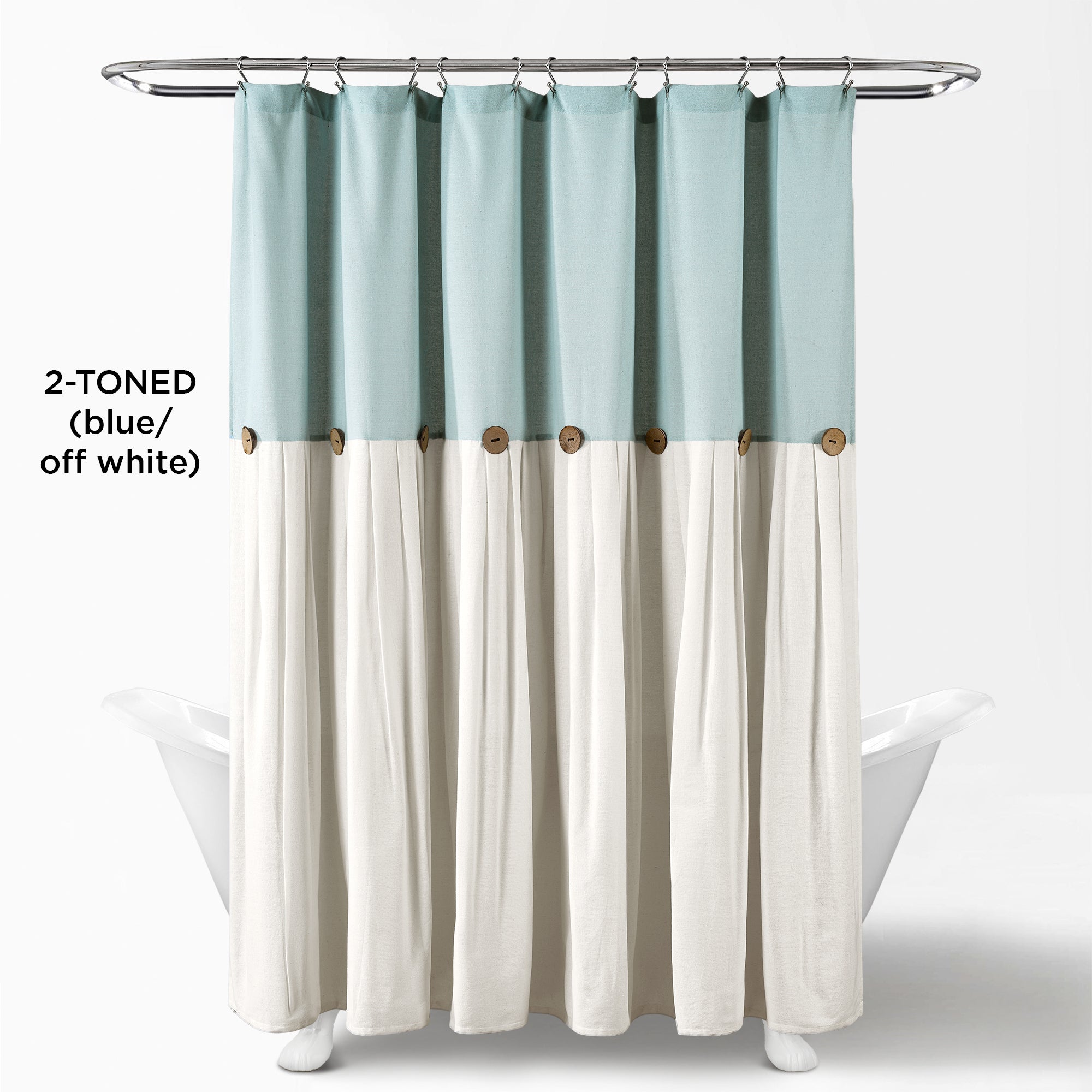 Linen Button Shower Curtain