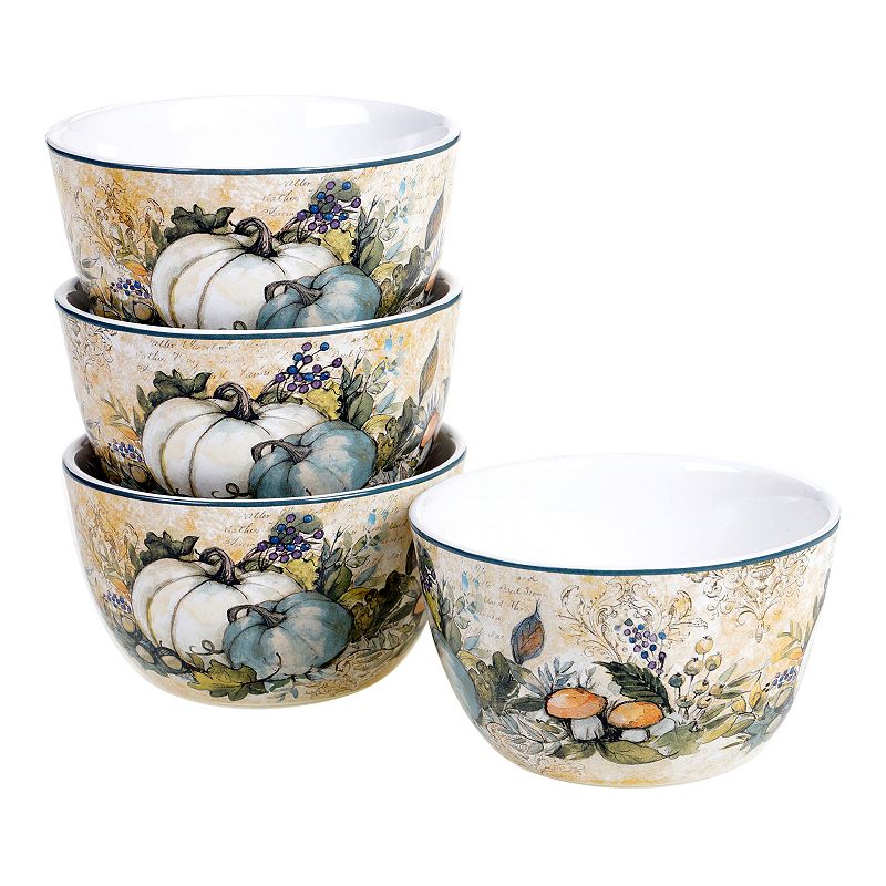 Certified International Harvest Gathering 4-pc. Ice Cream Bowl Set