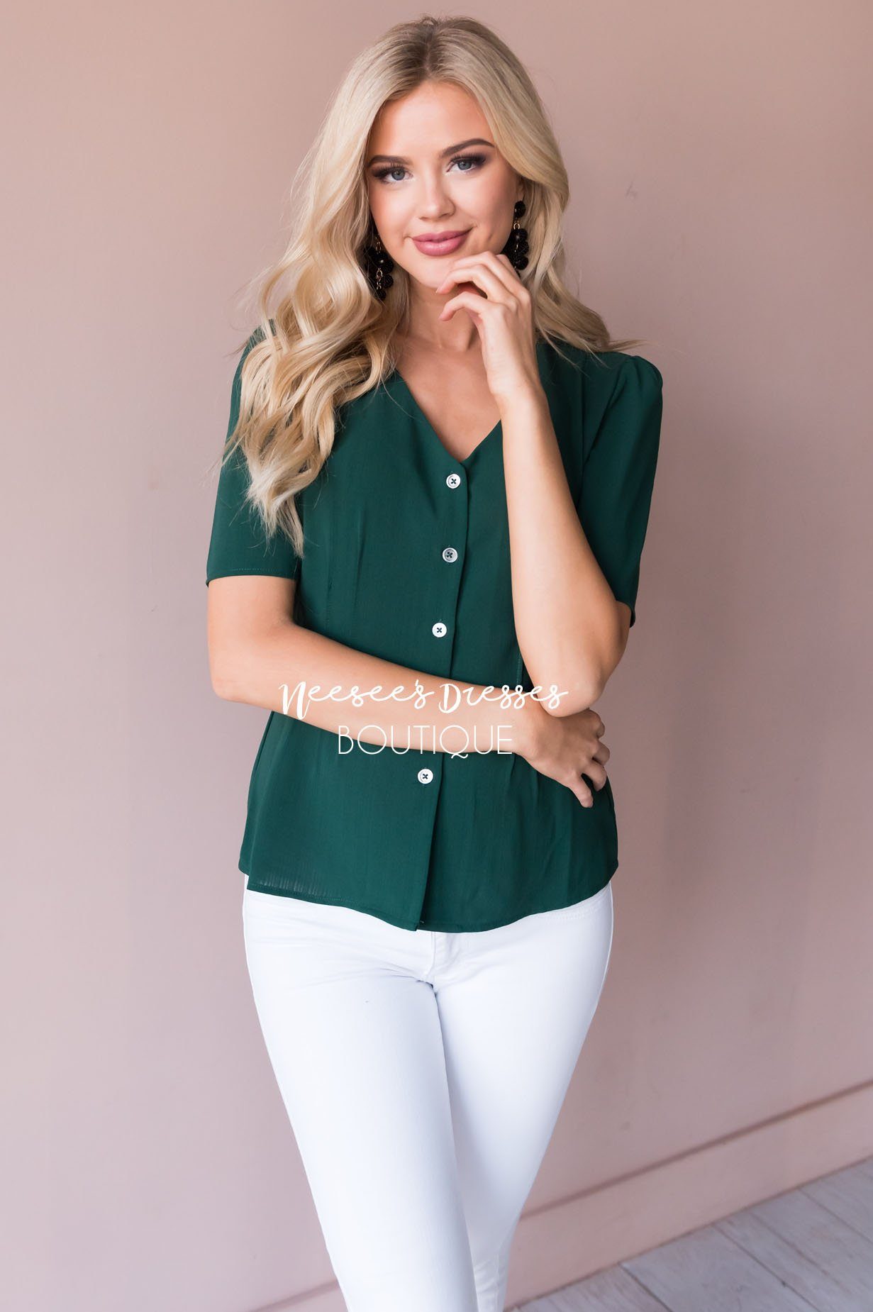 Classic Peplum Modest Blouse