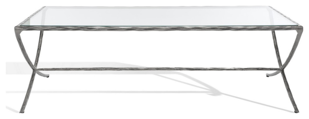 Safavieh Couture Debbie Rectangle Metal Coffee Table   Transitional   Coffee Tables   by Safavieh  Houzz