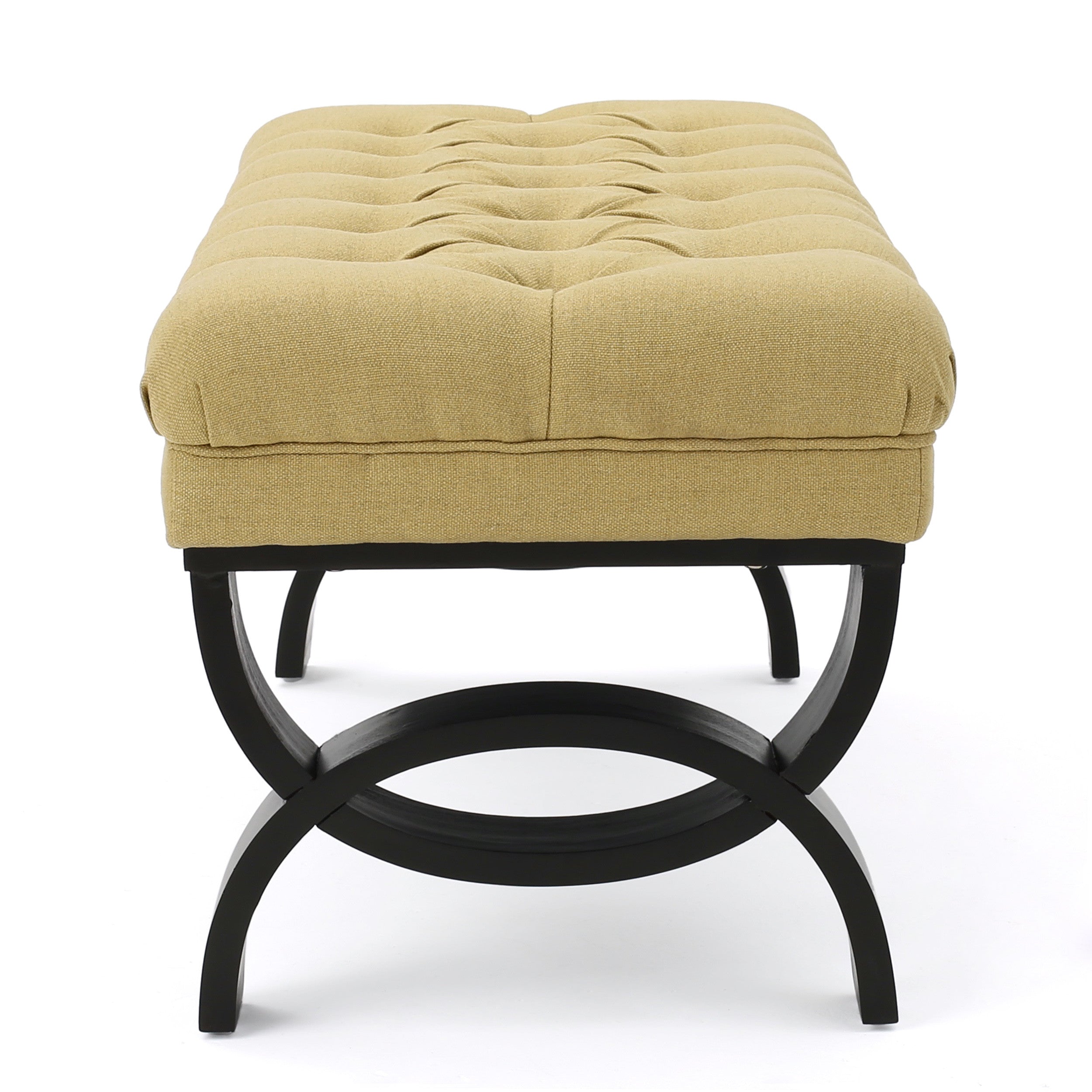 Reddington Tufted Fabric Ottoman Bench