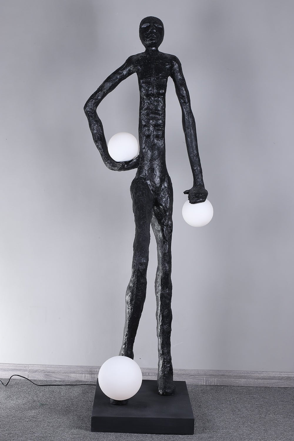 Kicking Ball Sculpture Character Floor Lamp