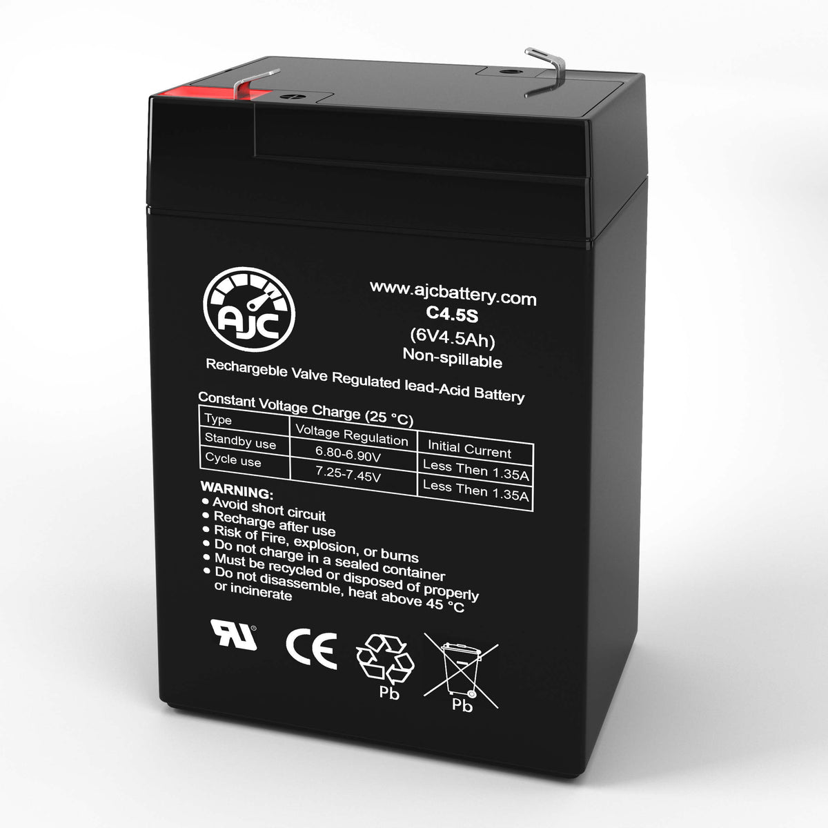 Ademco 2589 6V 45Ah Alarm Replacement Battery BatteryClerkcom Alarm