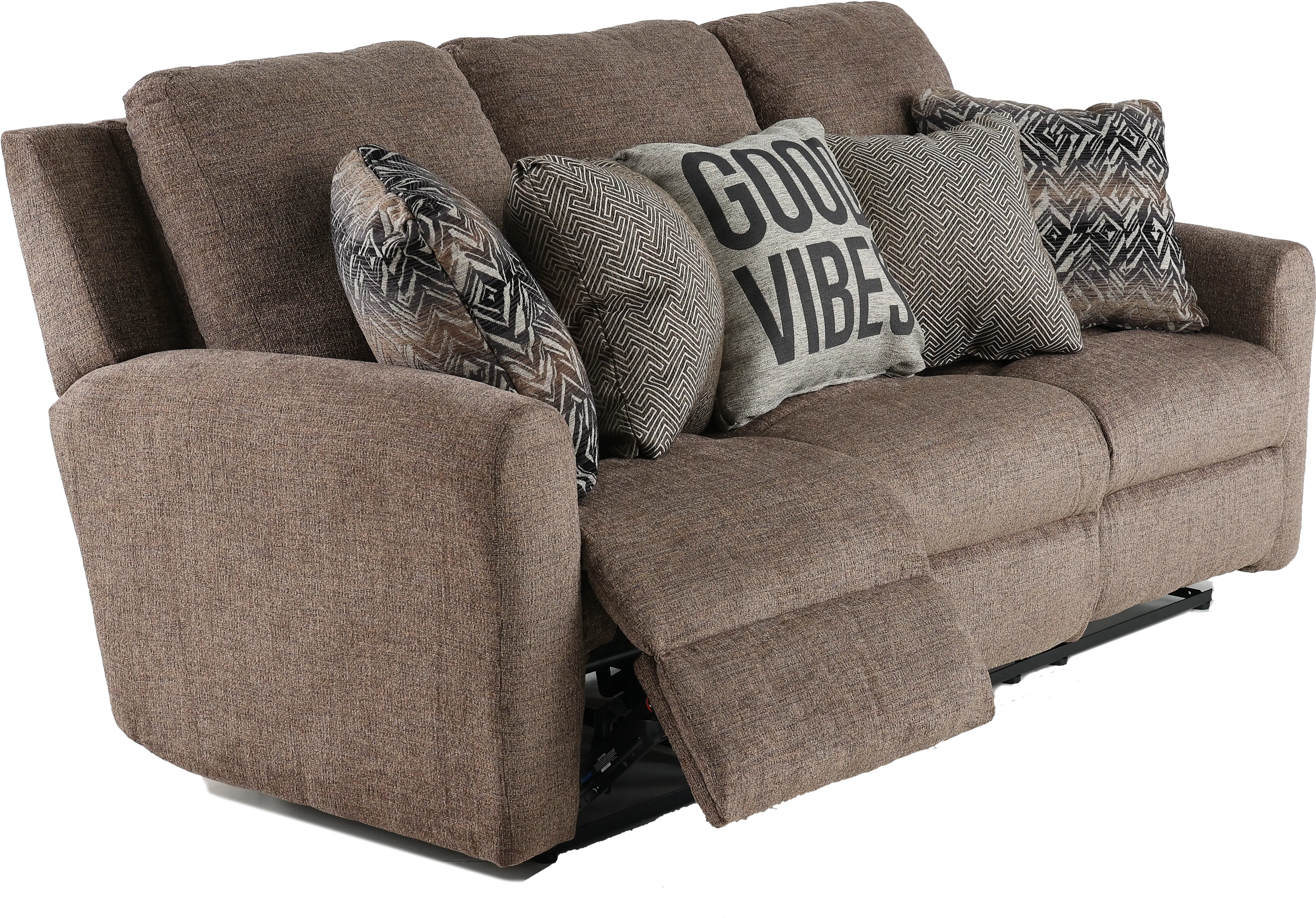 Calvin Otter Brown Power Reclining Sofa