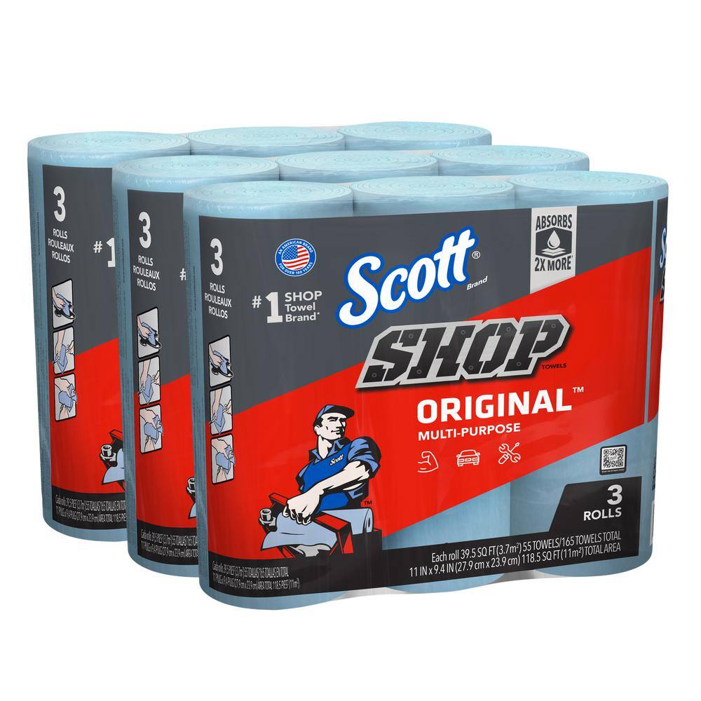 Scott Blue Shop Towel Cleaning Wipes (3-Pack Bundle of 3) 75143 COMBO1