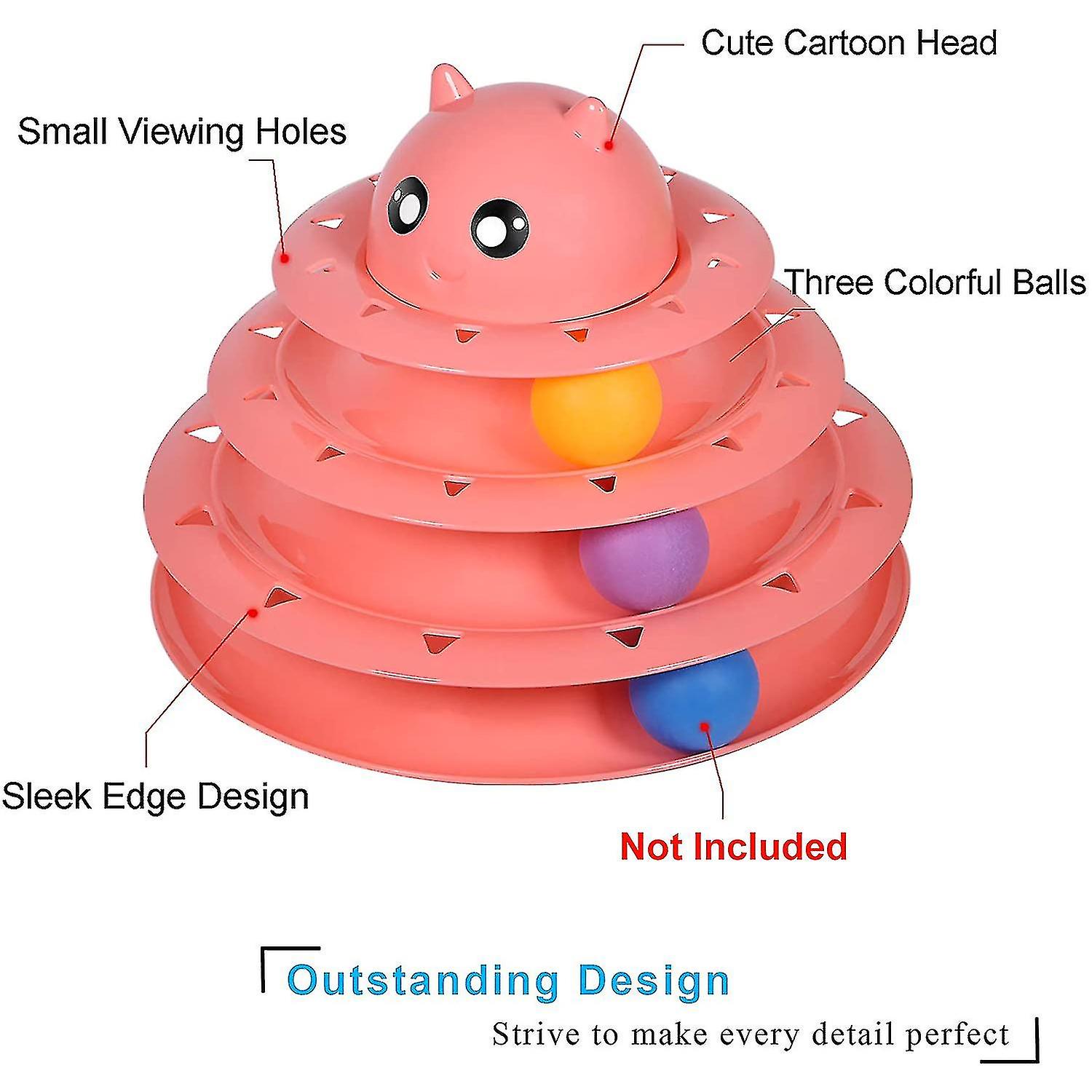 Cat Toy 3/4 Levels Tower Tracks Cat Toys Interactive Cat Intelligence Training Amusement Plate Cat Tower Pet Products Cat Tunnel