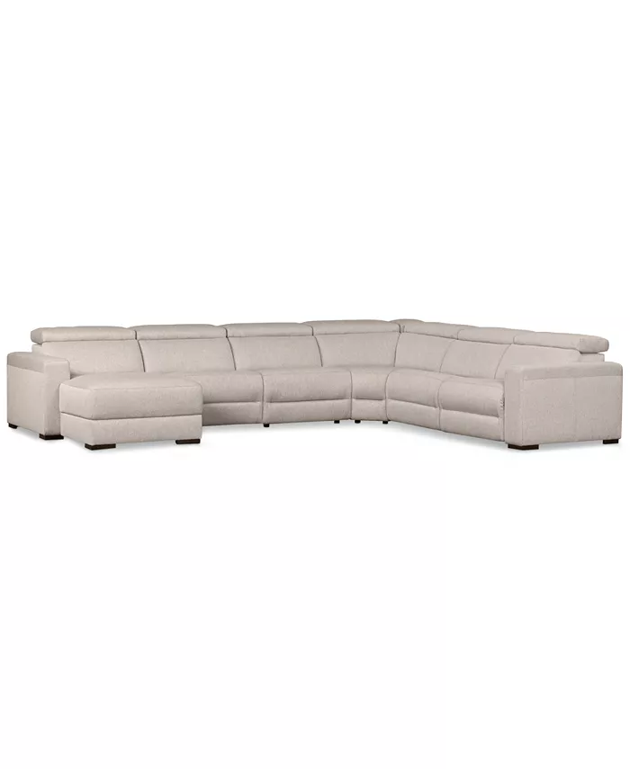 Furniture Nevio 157 6-Pc. Fabric Sectional Sofa with Chaise