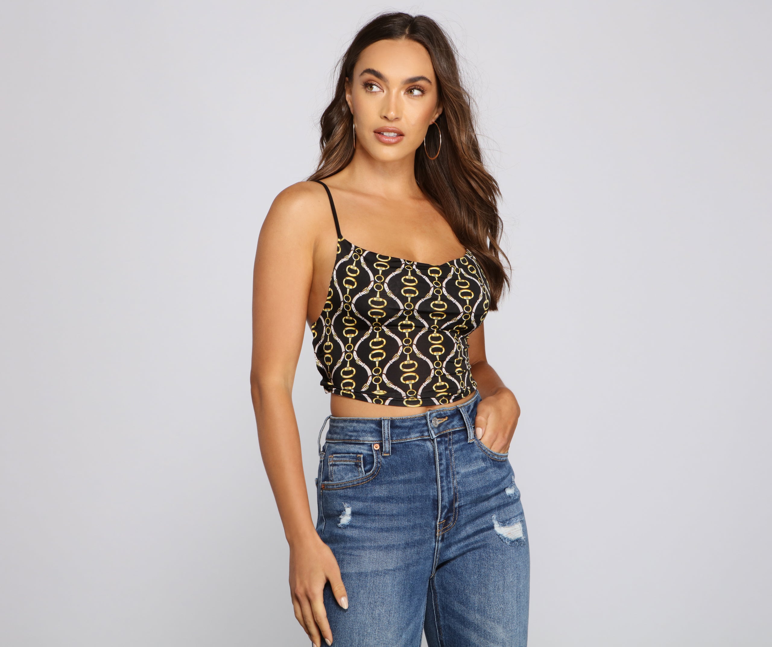 Linked to Style Chainlink Crop Top