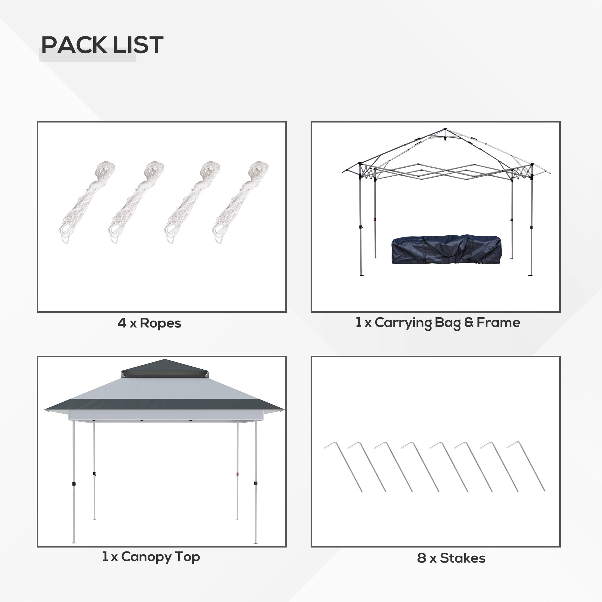 Outsunny 12' x 12' Pop Up Canopy Tent with Netting and Carry Bag, Instant Sun Shelter, Tents for Parties, Height Adjustable, for Outdoor, Garden, Patio, Gray