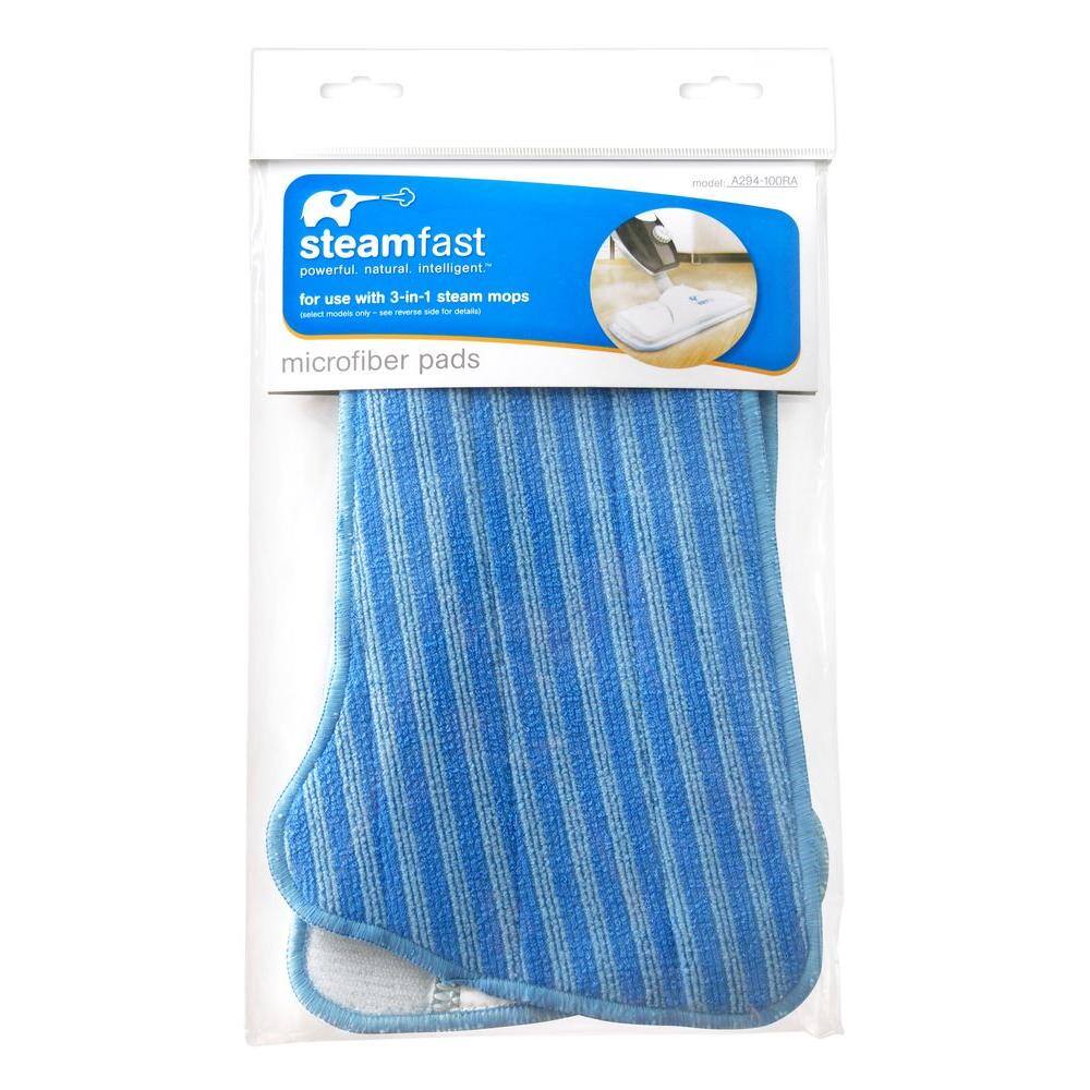 SteamFast Replacement Microfiber Cleaning Pads for 3-in-1 Steam Mop (2-Pack) A294-100