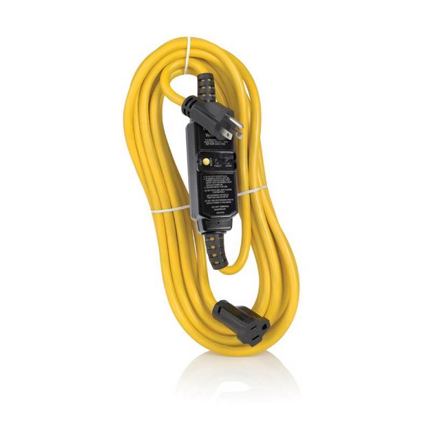 Leviton Outdoor 25 Ft L Black yellow Extension Cord 14 3 Sjtw