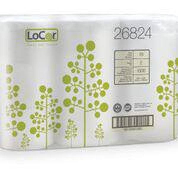 LoCor 2-Ply Premium High Capacity White Toilet Tissue (1500 Sheets Per Roll 18-Rolls Per Carton) SOL26824