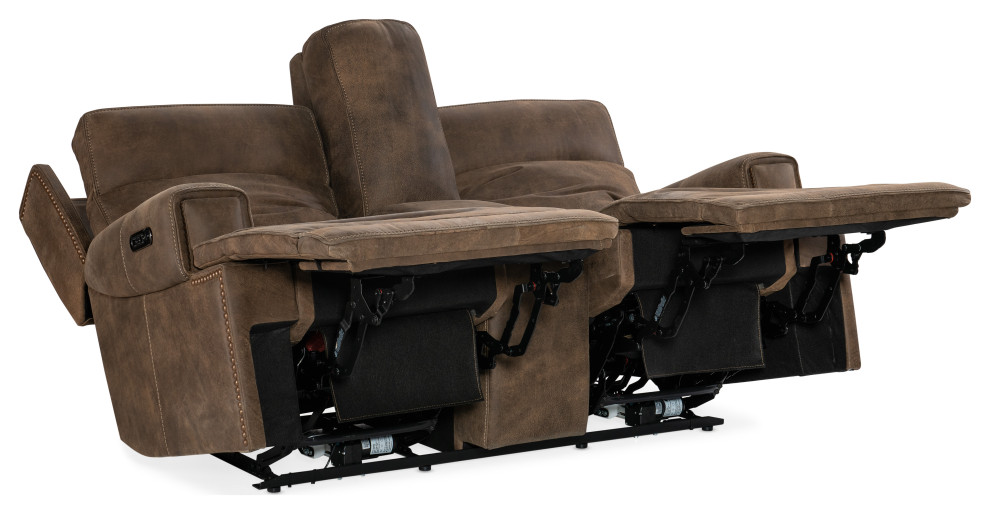 Wheeler Power Console Loveseat With Power Headrest   Loveseats   by Buildcom  Houzz