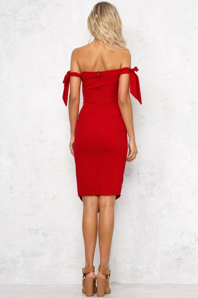 Knot In Love Midi Dress Wine