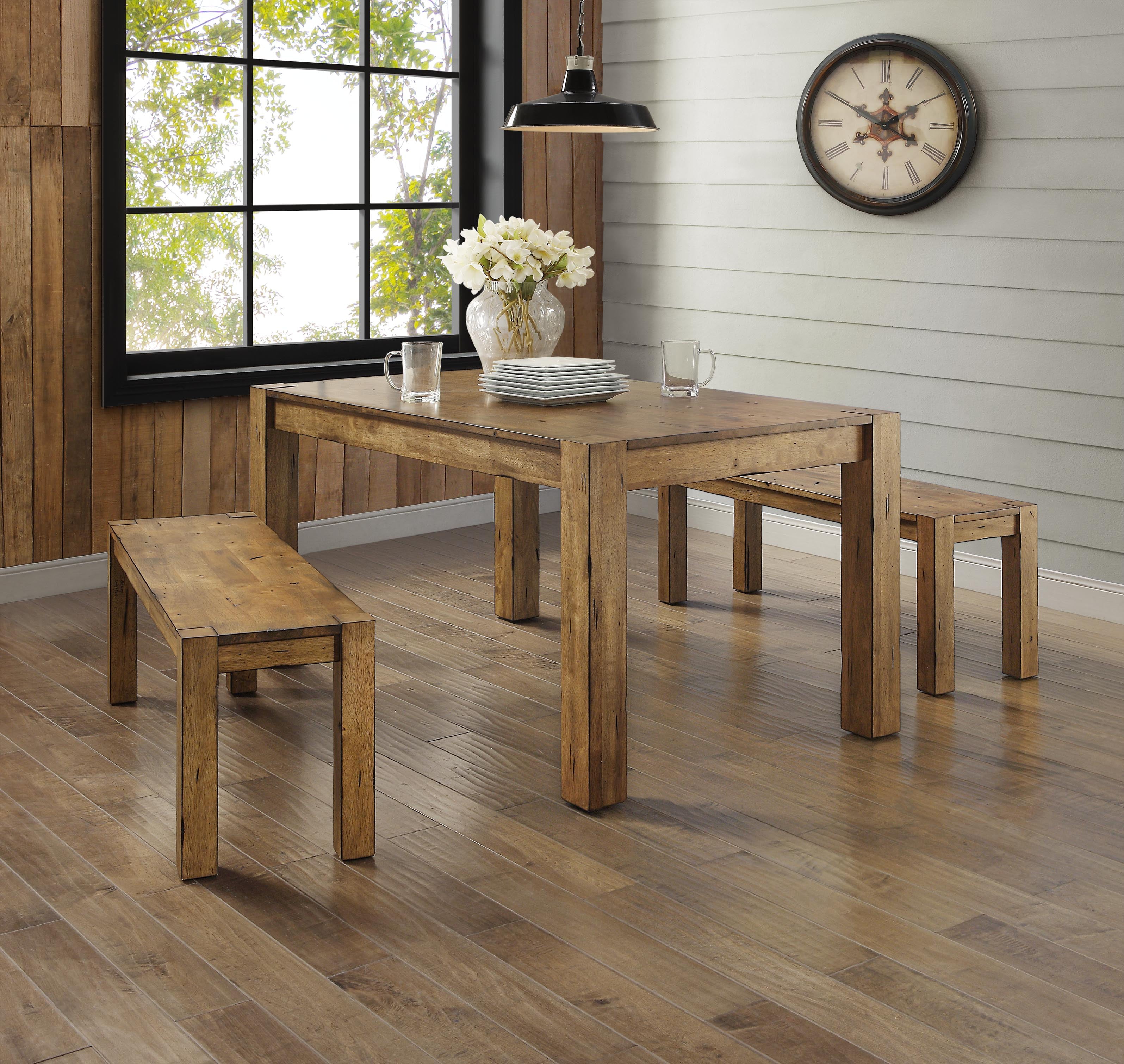 Better Homes & Gardens Bryant Solid Wood Dining Table, Rustic Brown