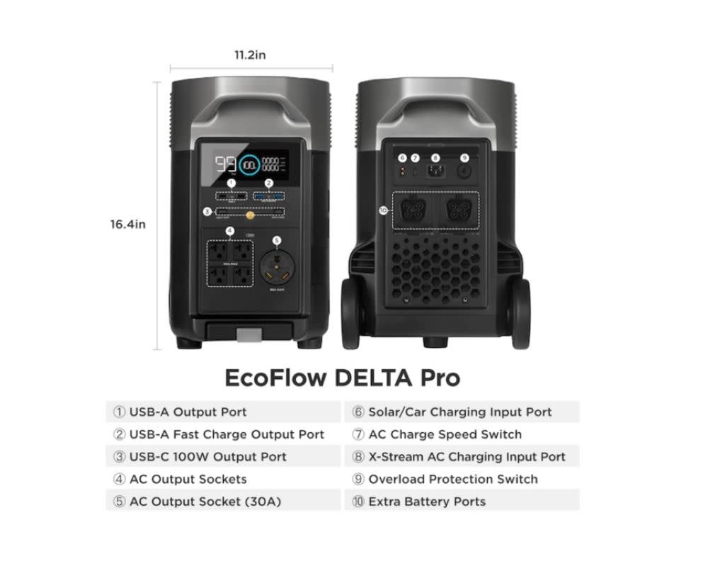 EcoFlow DELTA Pro Portable Power Station ;