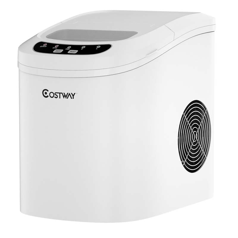 26LBS/24H Mini Portable Ice Maker Countertop, Compact Ice Machine with Ice Scoop