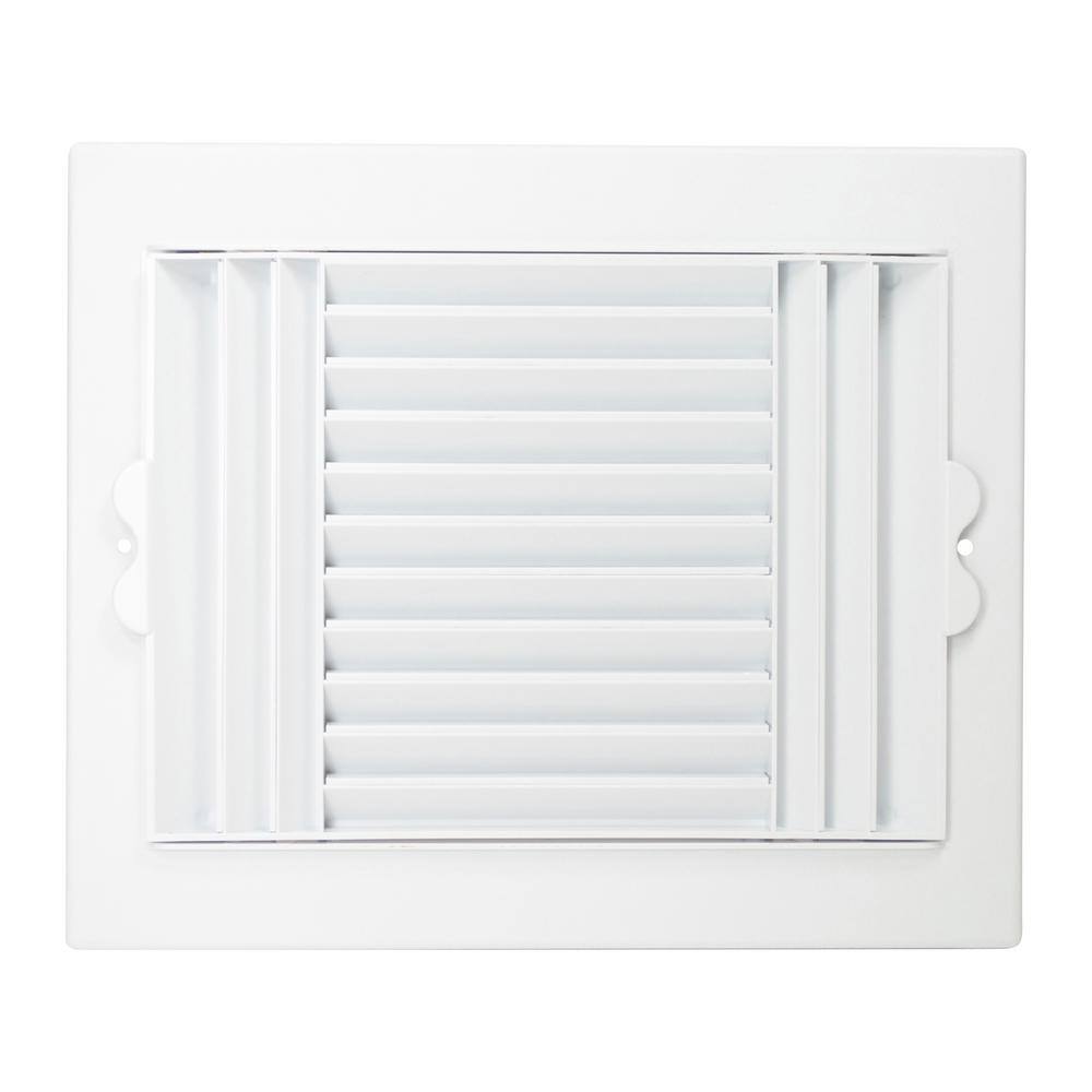 10 in. x 8 in. Plastic Ceiling Register in White RGC108