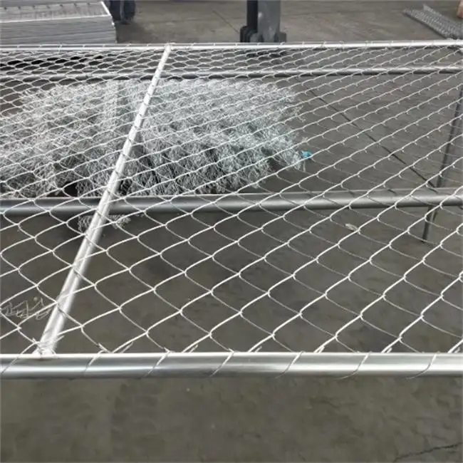 6ft*12ft 2.8mm 60*60mm factory supply chain link fence temporary fence for construction