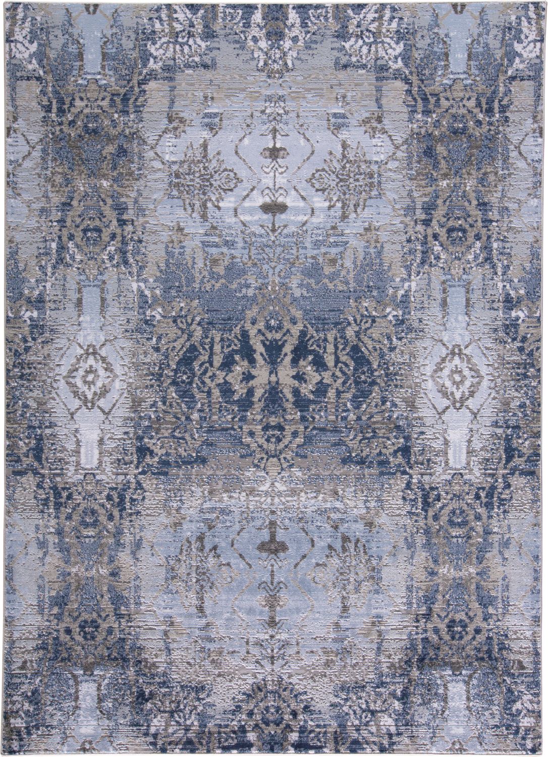 Javers Ice Blue and Navy Rug by BD Fine