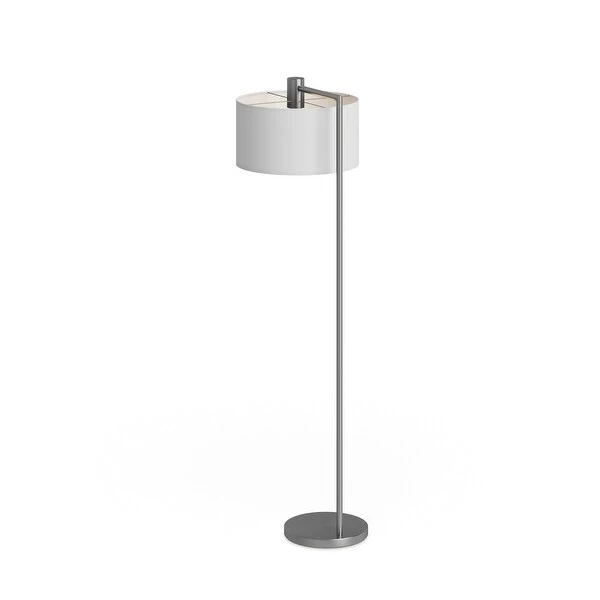 Hilda Contemporary Brushed Steel Floor Lamp by iNSPIRE Q Modern