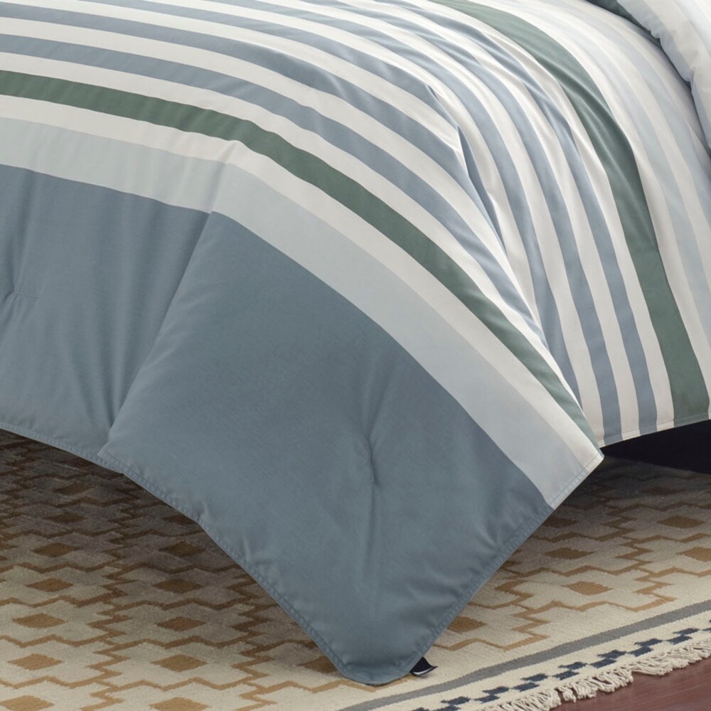 Nautica Lansier Cotton Reversible Grey Comforter Set