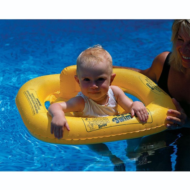 Inflatable Children x27 s 1 person Swimming Pool Baby Seat Float Yellow