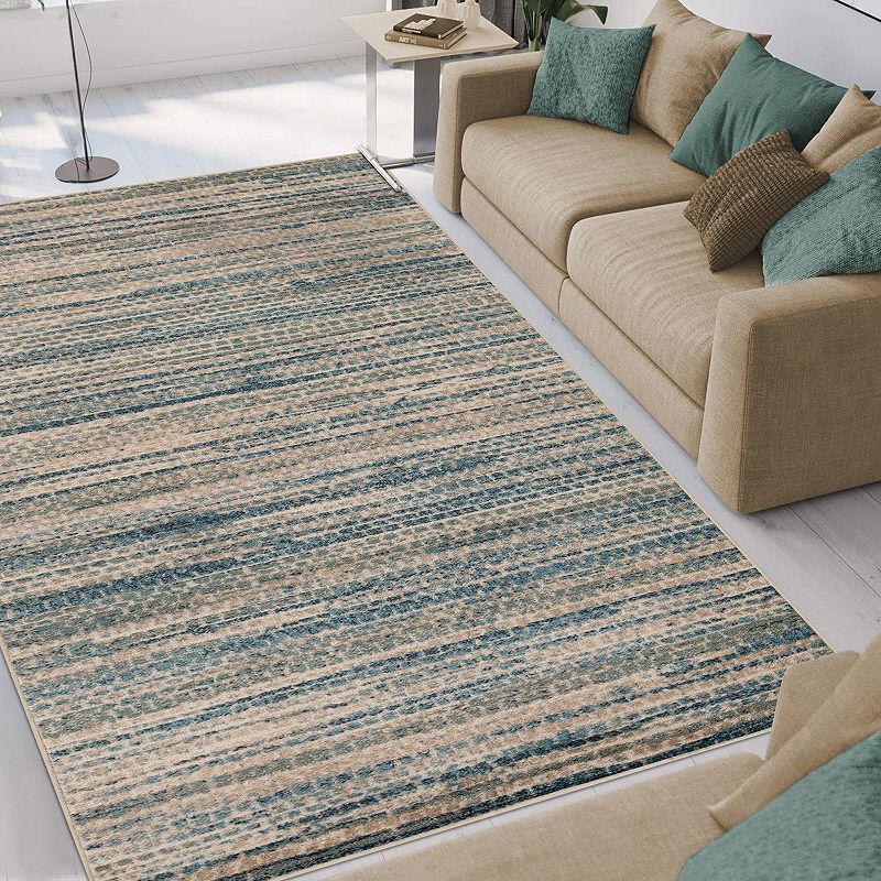 Superior Striped Pastel Indoor Area Rug