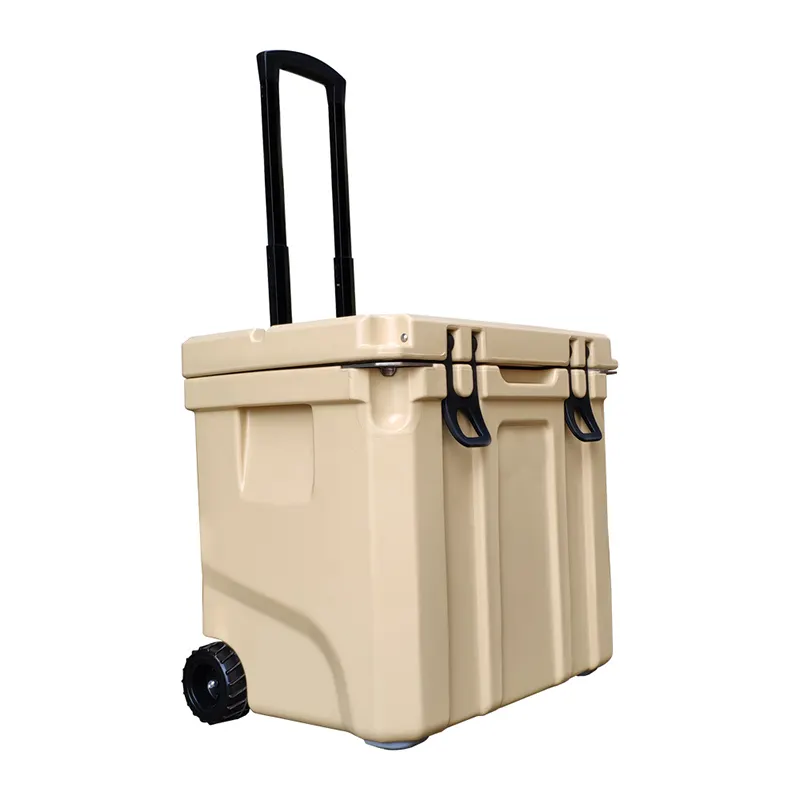 Custom Large Portable Cooler Square Plastic Ice Chest Food Beer Fish Camping Hard Rotomolded Coolers Box