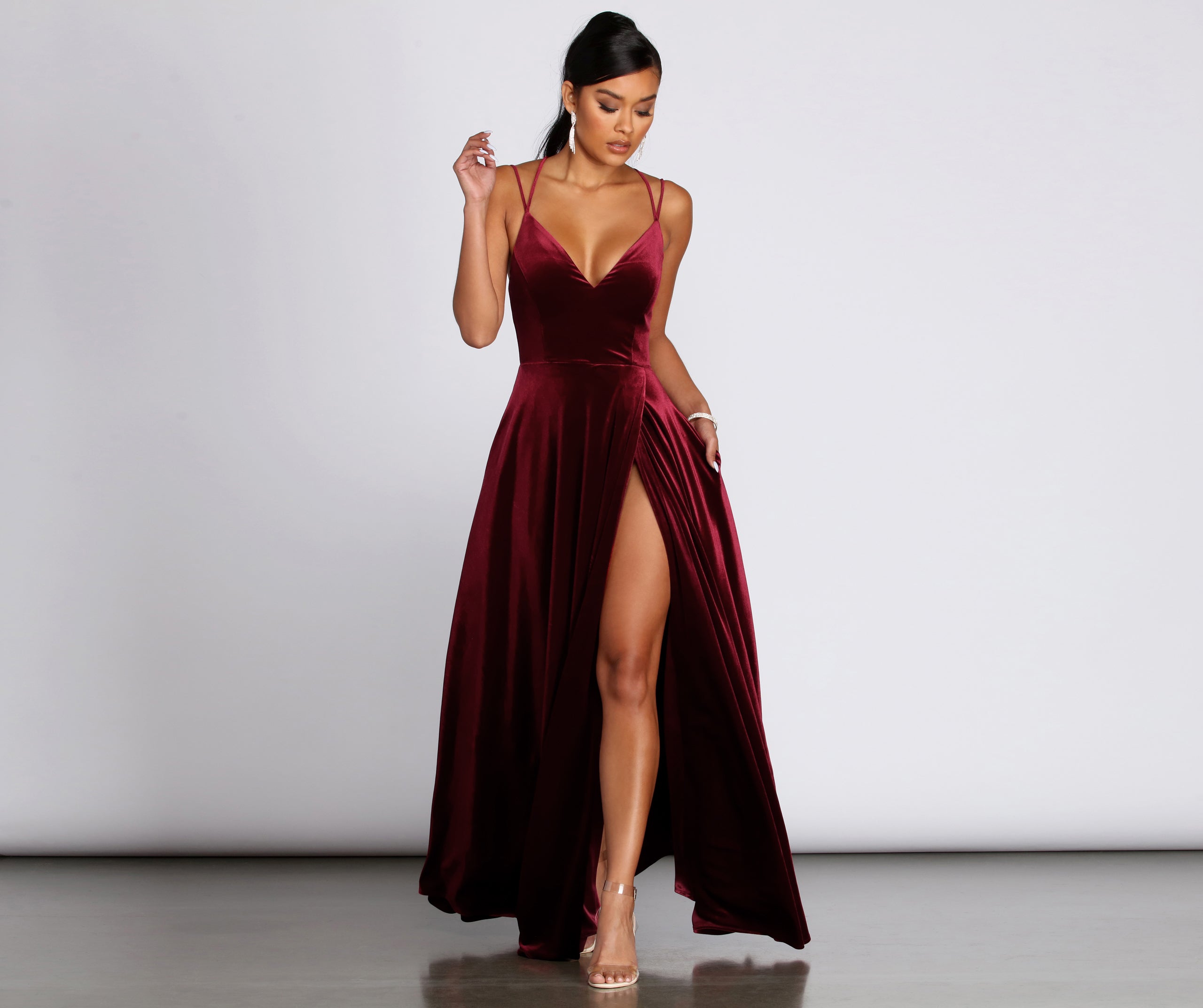 Melisande Long Velvet Gown