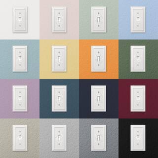 AMERELLE Continental 2 Gang 1-Toggle and 1-Duplex Metal Wall Plate - White 94TDW