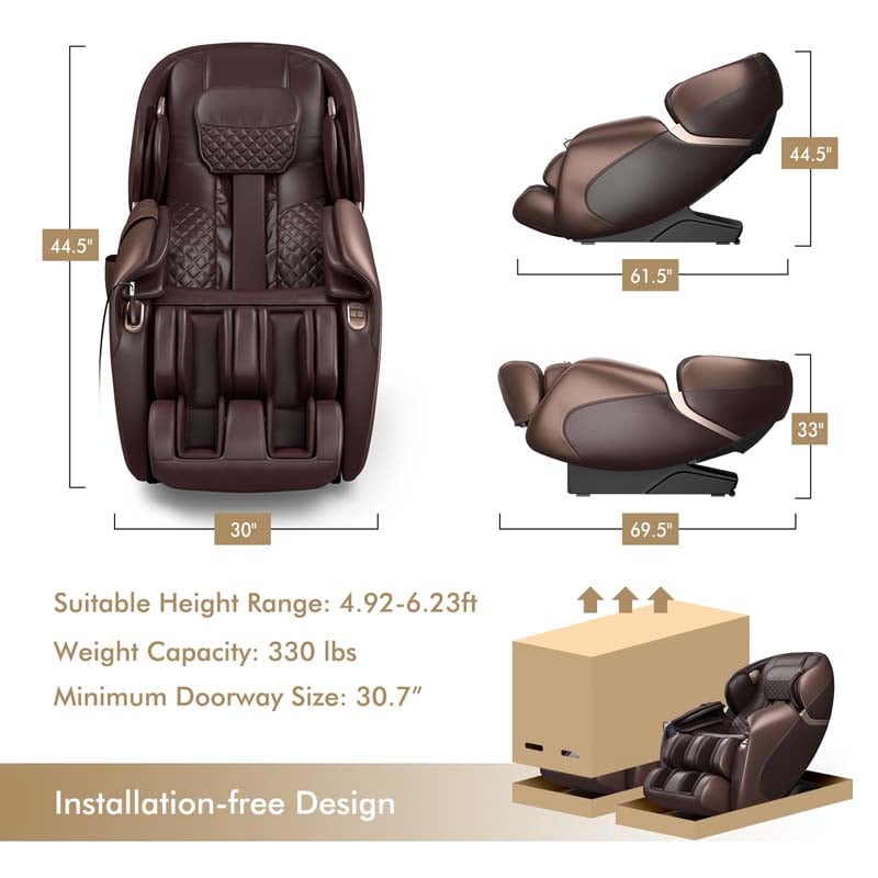 3D SL Track Zero Gravity Massage Chair Full Body Massage Recliner with AI Voice Control