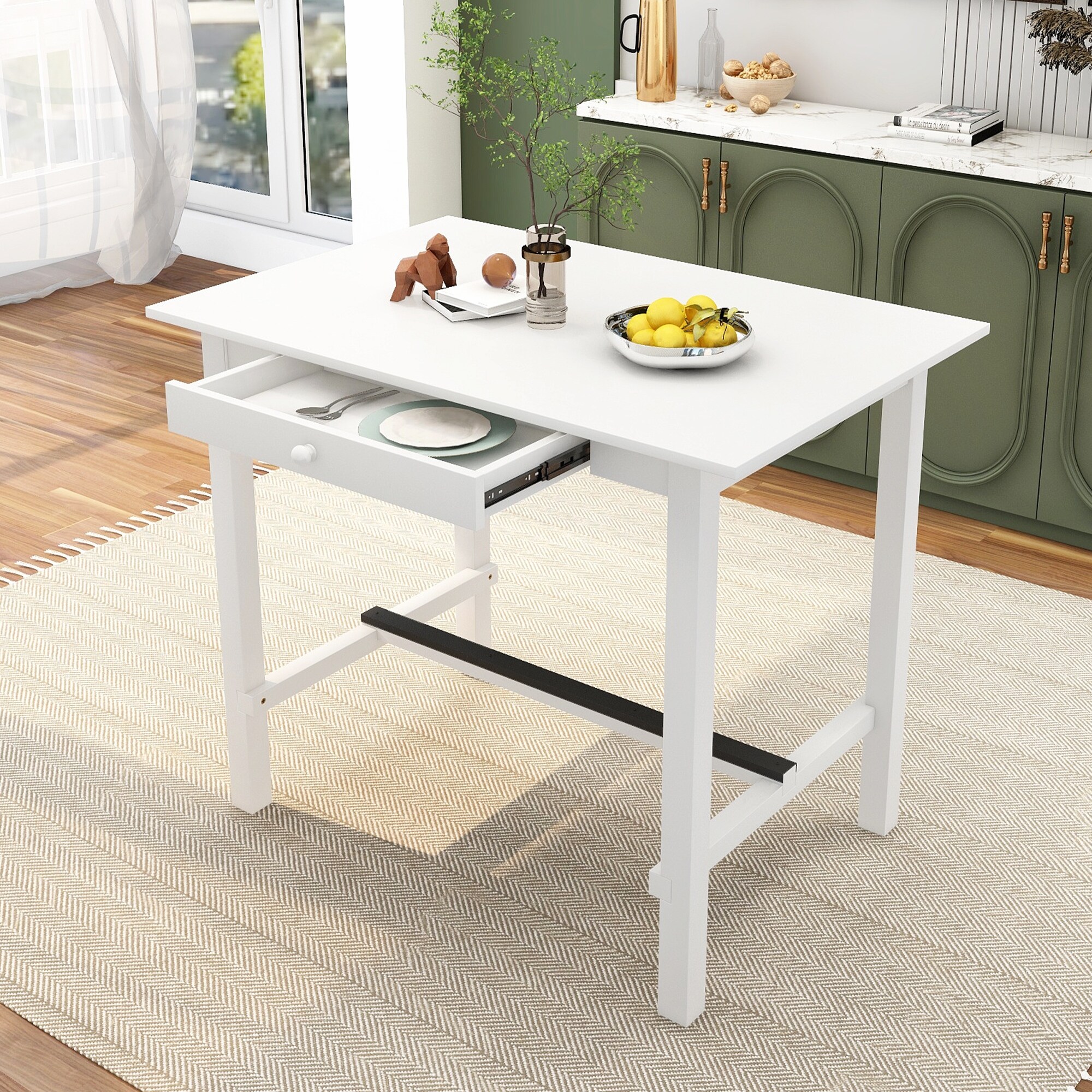 Wood Counter Height Dining Table for Small Places