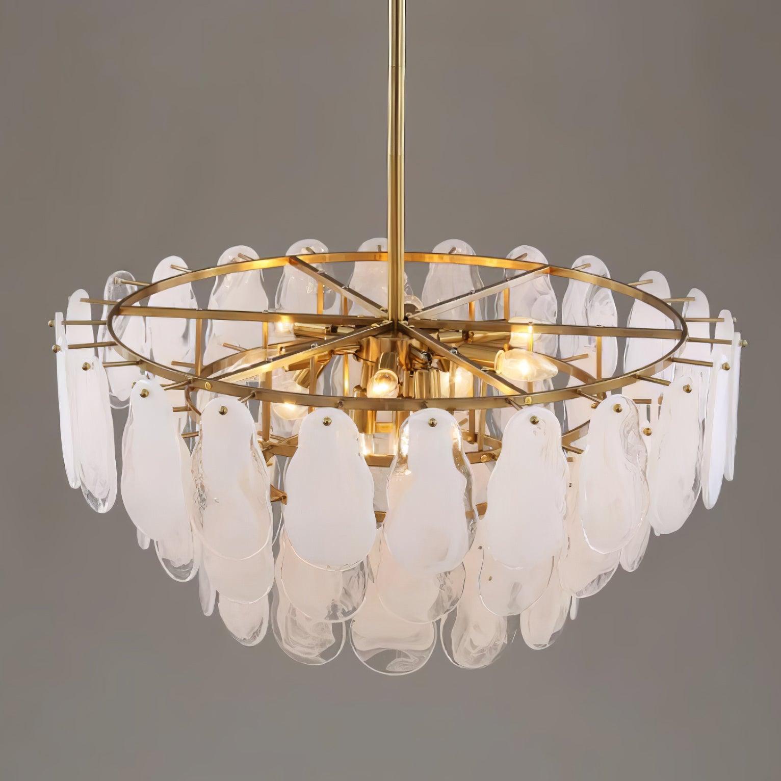 Round Cloud Glass Chandelier