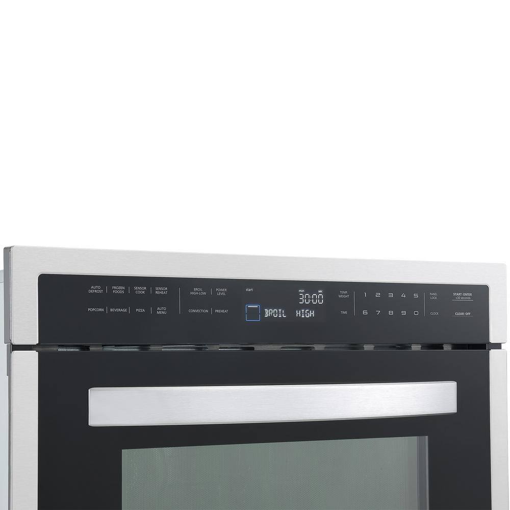 Ancona 24 in. Built-In Speed Combination Single Electric Wall Oven and Microwave Oven in Stainless Steel AN-2710SS