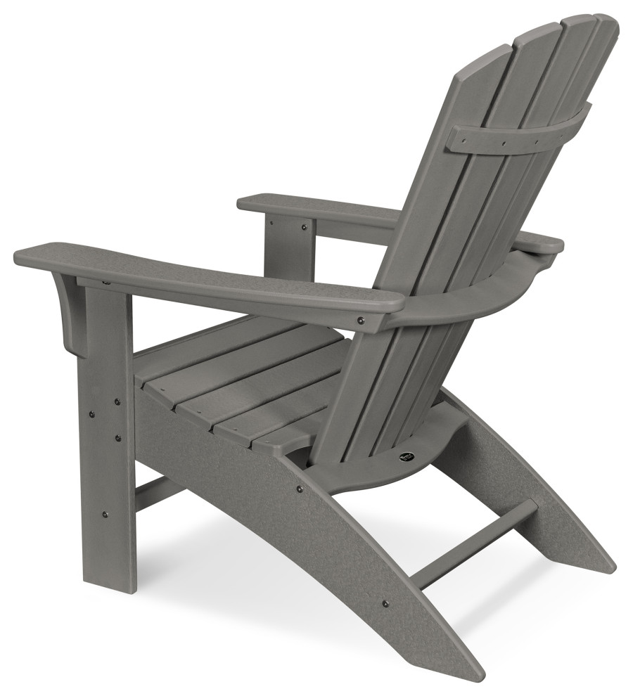 Trex Outdoor Yacht Club 3 Piece Curveback Adirondack Set   Contemporary   Outdoor Lounge Sets   by POLYWOOD  Houzz