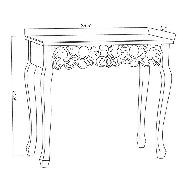 Distressed Natural Wood and White Entry and Console Table