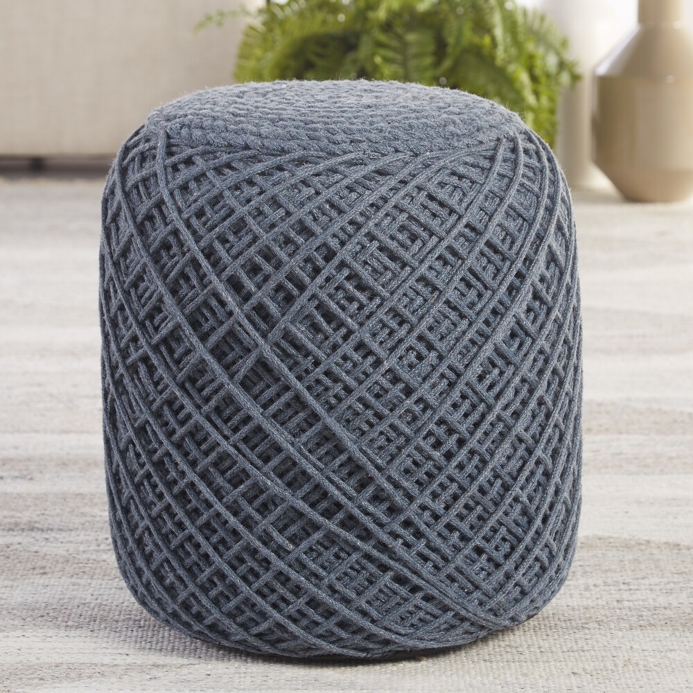 Vaughn Indoor/ Outdoor Solid Pouf/ Floor Pillow   16\