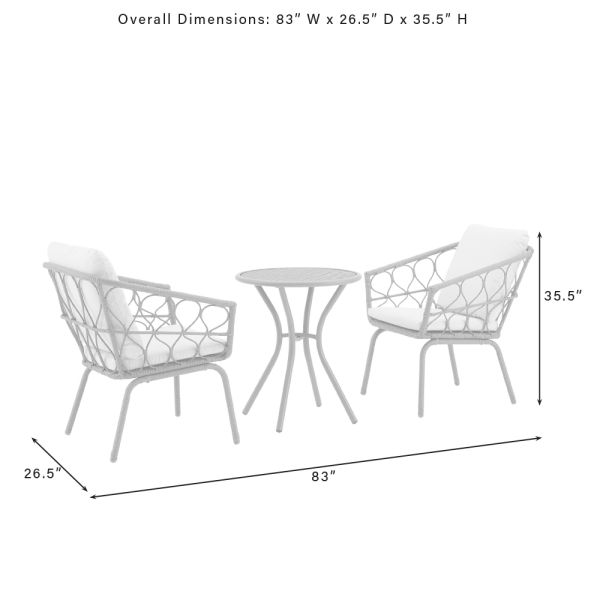 Juniper 3Pc Indoor/Outdoor Wicker Bistro Set