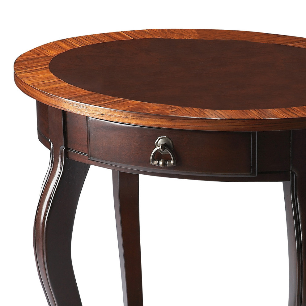 Jeanette Cherry Nouveau Oval Accent Table  532211   Traditional   Side Tables And End Tables   by GwG Outlet  Houzz