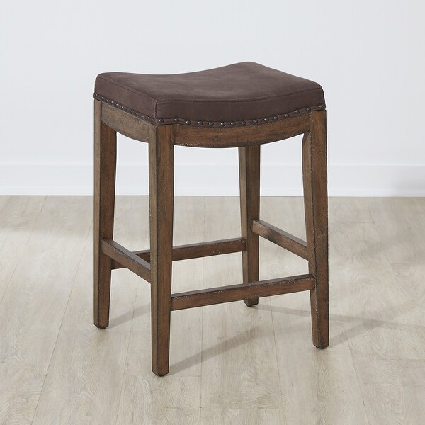 Aspen Skies Weathered Brown with Gray Hang Up Uph Console Stool