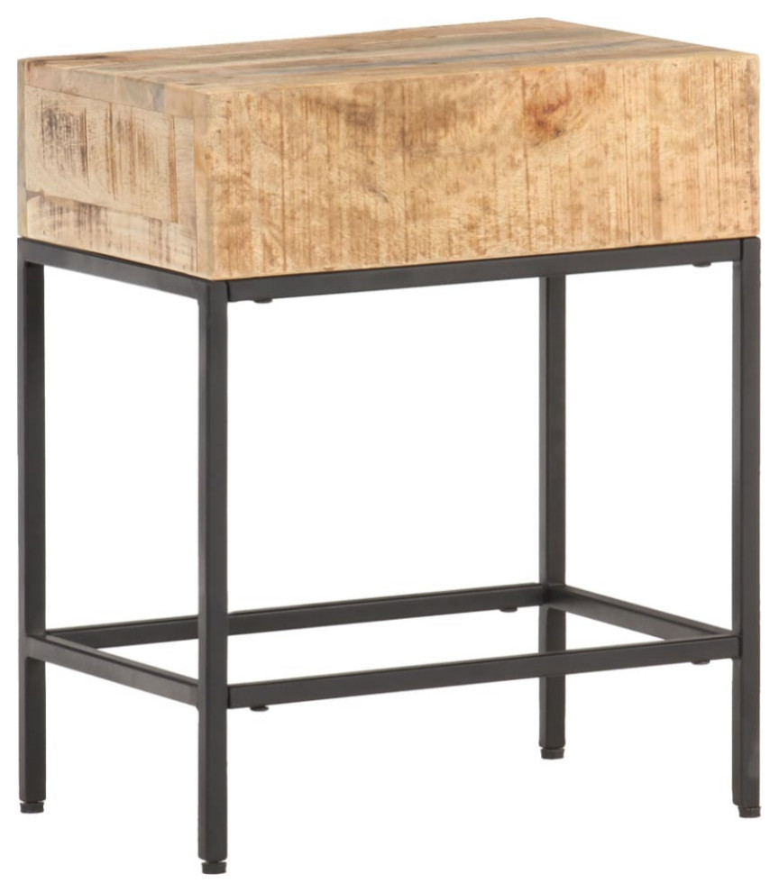 vidaXL Side Table End Table Living Room Vintage Coffee Table Solid Wood Mango   Industrial   Side Tables And End Tables   by vidaXL LLC  Houzz