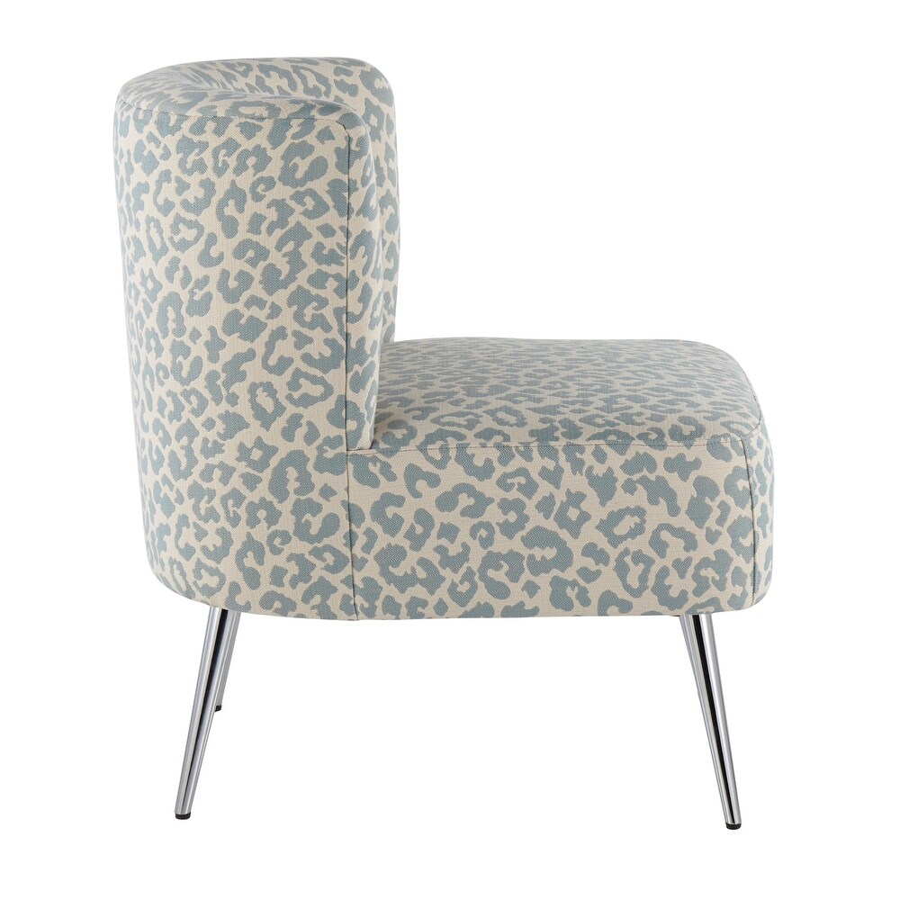 Silver Orchid Harding Leopard Print Slipper Chair