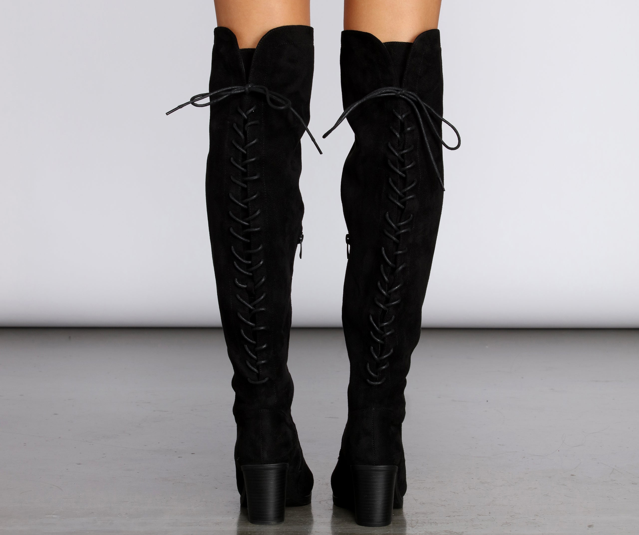 Over The Knee Lace Up Boots