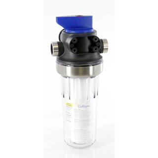 Culligan Sediment Valve-in-Head Filter Clear Housing with P5 Cartridge Water Filtration System WH-S200-C