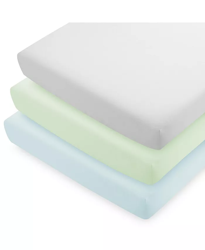 Bare Home Microfiber Fitted Crib Sheet， Pack of 3