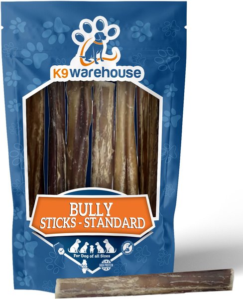 K9warehouse Standard 6-inch Bully Sticks Dog Treats